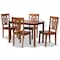Baxton Studio Luisa Modern and Contemporary Transitional Walnut Brown Finished Wood 5-Piece Dining Set 178-11383-8959-Zoro - alternate 5